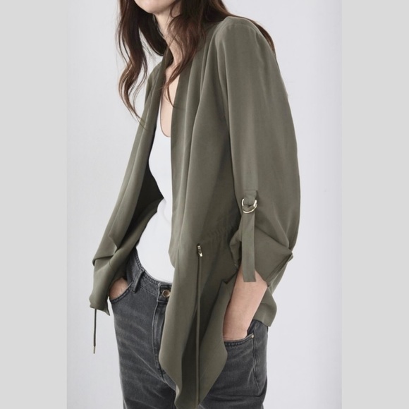 Zara Jackets & Blazers - Zara | Relaxed Waterfall Fit Lightweight Jacket